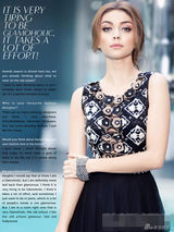 组图：女星萨拉-海蓝德爆乳登杂志 长裙优雅秀曲线