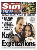 组图：凯特王妃宣布怀孕 各国报纸头条争相报道