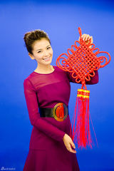 秦海璐刘涛红裙美颜喜洋洋 骏起菲阳齐贺年(图)