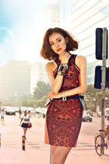 组图：毛林林街拍写真 彰显都市摩登范儿