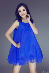 组图：林好蓝白写真清纯温暖活泼似精灵