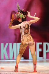 组图：俄罗斯人体彩绘大赛 裸模身姿妖娆