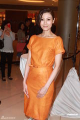 组图：李嘉欣橙色礼服气质高贵 谈教育子女常扮严母