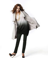 高清组图：金雅中秋装写真野性干练 秀高挑身材