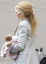 高清图：布莱克-弗莱利街拍 怀抱可爱狗狗出镜