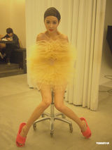 组图：薛凯琪变身粉嫩糖果妹 棉花糖配纱裙甜美可爱