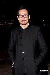 幻灯图：《天与地》热拍 佘诗曼裹棉袄陈豪玩乐队