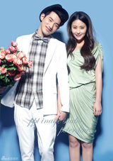 组图：吴建飞颖儿情人节甜美写真清纯可爱显浪漫