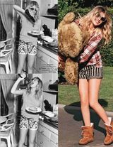 组图：超模阿普顿抛性感登刊 还原少女可爱本性