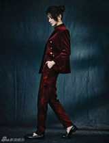 组图：熊乃瑾复古西装写真中性造型帅气