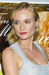 组图：戴安-克鲁格白色长裙大气助阵《再见我的皇后》