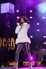 幻灯图：新年夜星光灿灿耀上海 倒计时焰火迎世博