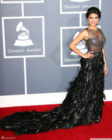 高清图：53届格莱美红毯 娜迪亚-阿丽羽饰礼服透明