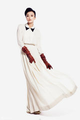 高清图：秦岚最新大片曝光 英伦复古变身熟女