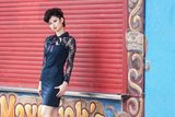 组图：混血美女Lisa.G时尚大片 着黑色蕾丝裙秀美腿