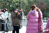 组图：准亚姐赴合肥拍摄外景 不惧低温美丽冻人