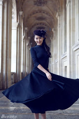 组图：颖儿巴黎时装大片 优雅奢华裙角飞扬