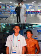 组图：中国飞鱼孙杨与众文体明星合影