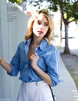 高清组图：艾玛-罗伯兹清新夏装登杂志封面