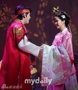 组图：SJ圭贤徐贤演绎《月亮怀抱太阳》帝妃恋