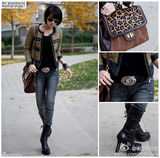 组图：明星爱街拍第8期男士大衣VS女士夹克棉服