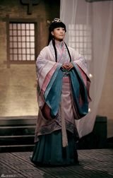 组图：谭晶着古装录制《大秦帝国2》主题曲MV