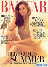 组图：米兰达柔美登杂志 与汪星人出镜秀蛮腰