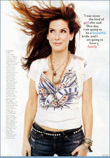 幻灯图集：桑德拉-布洛克登杂志封面 牛仔裤秀美腿