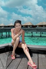 幻灯图：甘薇清凉写真曝光 散发浪漫夏日气息