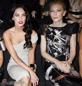 高清组图：梅根-福克斯现身巴黎 看时装秀烈焰红唇