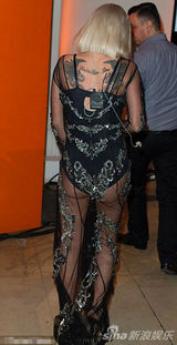 组图：萨拉-哈丁亮相慈善活动 蕾丝裙玩透视