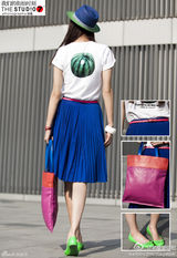 明星爱街拍第34期：夏日清新百褶裙搭配