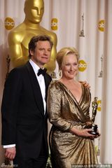 高清图：奥斯卡后台影后梅丽尔-斯特里普自信洋溢