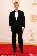 组图：克里斯-斯坦利与妻子亮相艾美红毯