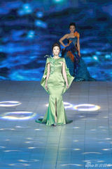 组图：悦悦性感长裙亮相时尚大典红毯