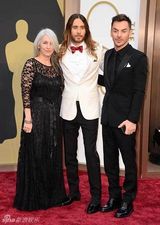 组图：评奥斯卡辣妈 小李母子超像莱托妈妈惊艳