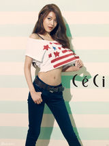 高清组图：少时秀英徐贤牛仔混搭大摆酷姿