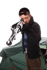 组图：黄志忠化身户外达人提倡健康生活