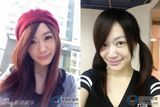 组图：清纯VS惊悚？ 台湾美女主播曝素颜照