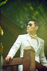 组图：严屹宽杜若溪海外婚礼 大象迎亲明星助阵