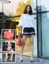 明星爱街拍37期：简约黑白色搭出夏日风情