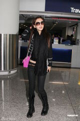 组图：Angelababy回港报平安 经历日本地震心有余悸