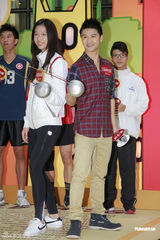 组图：田亮自曝儿女怕水 避谈郭晶晶婚事