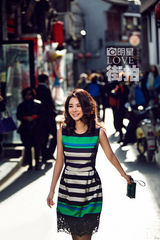 明星爱街拍：人鱼小姐张瑞希花漾游京城