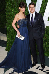 高清图：汤姆-克鲁斯携爱妻凯蒂亮相奥斯卡派对