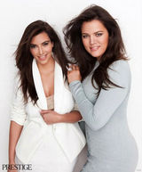 组图：卡戴珊携妹妹登杂志秀性感