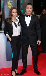 组图：朱莉皮特英国奥斯卡大秀恩爱羡煞旁人