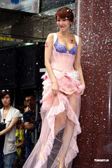 组图：杨谨华性感马甲内衣大方秀好身材