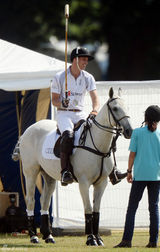 组图：威廉王子升级人父首露面 与弟弟哈里打球