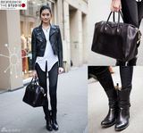 明星爱街拍第22期：经典基本款终极简约黑白色